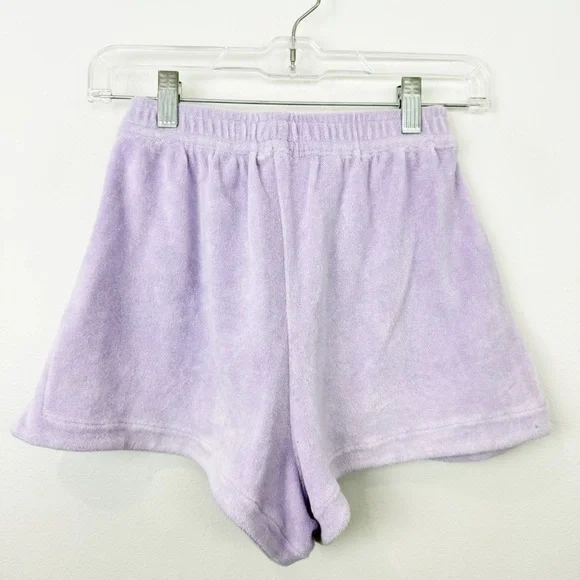 Frankies Bikinis Coco Terry Shorts Lilac Size Small - Picture 3 of 4
